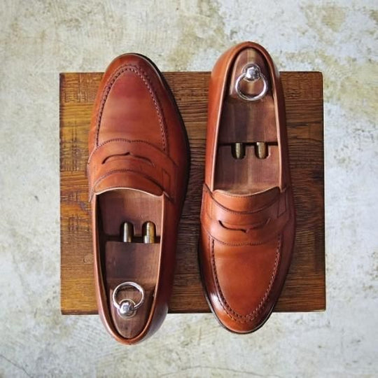 極上★クロケット&ジョーンズ 7.5EX【★EATON/コインローファー】Crockett&Jones★a909