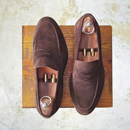 美品★ヤンコ SIZE 7【★コインローファー】スエード/24738/YANKO★a913