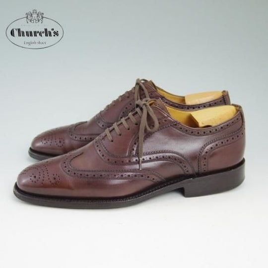 極上★チャーチ 55F/UK5.5【★最上級!!ロイヤルコレクション/002ラスト/フルブローグ/半カラス仕上げ/charles/チャールズ】Church's★a922