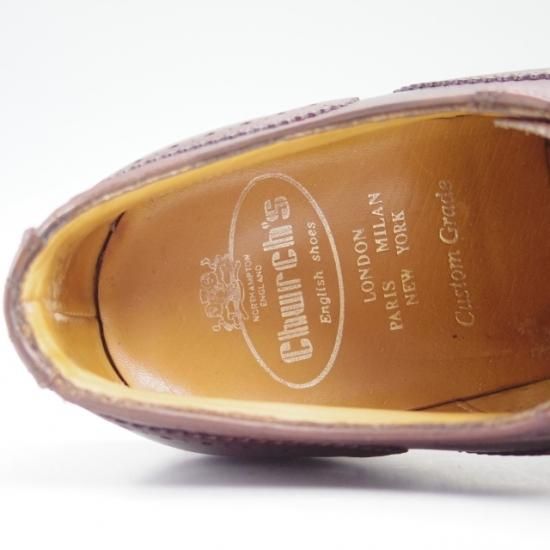 極上★チャーチ 55F/UK5.5【★最上級!!ロイヤルコレクション/002ラスト/フルブローグ/半カラス仕上げ/charles/チャールズ】Church's★a922