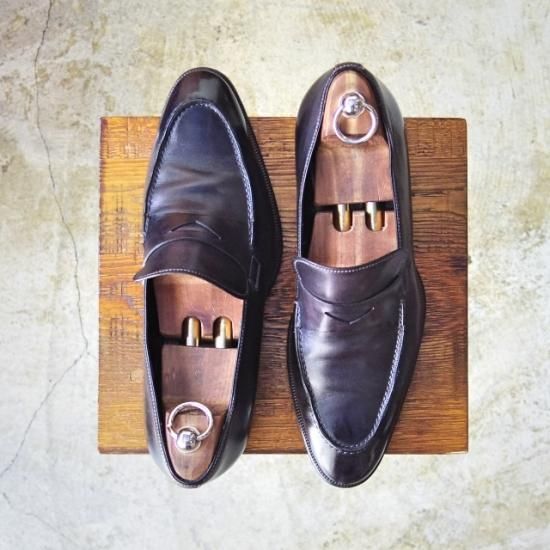 美品★(伊)ステファノビ SIZE 7.5【★トゥモローランド別注/TOMORROWLAND】コインローファー/メンズ/シューズ/靴/STEFANOBI★a925