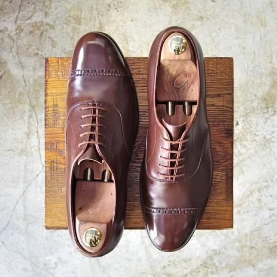 ★ジョンロブ ロンドン UK9.5程度【時価80万円程度★最高級!!ビスポーク商品】パンチドキャップトゥ/JOHN LOBB LONDON★a931