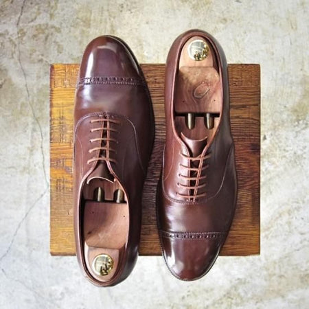 ★ジョンロブ ロンドン UK9.5程度【時価80万円程度★最高級!!ビスポーク商品】パンチドキャップトゥ/JOHN LOBB LONDON★a931