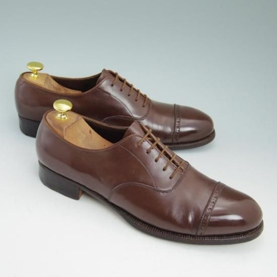 ★ジョンロブ ロンドン UK9.5程度【時価80万円程度★最高級!!ビスポーク商品】パンチドキャップトゥ/JOHN LOBB LONDON★a931