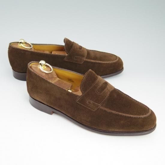 美品★ジョンロブ 8E【★ロペス/LOPEZ/4395ラスト/スエード/コインローファー】JOHN LOBB★a932