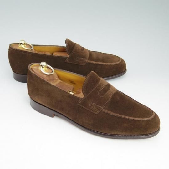 美品★ジョンロブ 8E【★ロペス/LOPEZ/4395ラスト/スエード/コインローファー】JOHN LOBB★a932