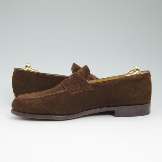 美品★ジョンロブ 8E【★ロペス/LOPEZ/4395ラスト/スエード/コインローファー】JOHN LOBB★a932