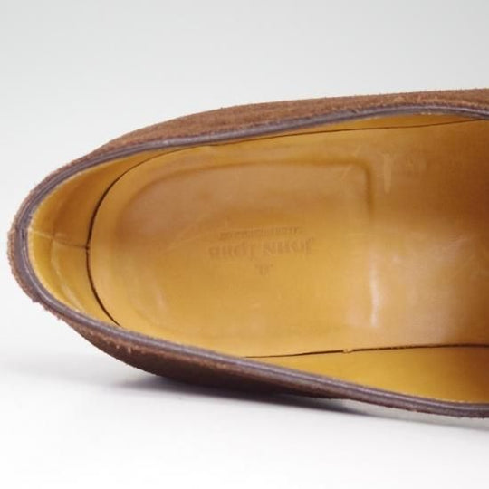 美品★ジョンロブ 8E【★ロペス/LOPEZ/4395ラスト/スエード/コインローファー】JOHN LOBB★a932