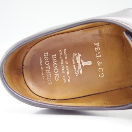 極上★クロケット&ジョーンズ UK6.5/US7E【★ブルックスブラザーズ別注/Peal&co BROOKS BROTHERS/325/プレーントゥ】Crockett&Jones★a939