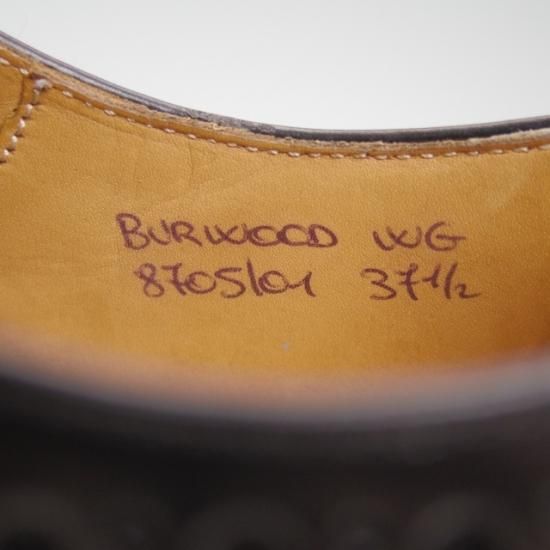 美品★チャーチ(レディース) 24.5cm /SIZE 37.5【★バーウッド/BURWOOD WG/フルブローグ/ウイングチップ】Church's★a941