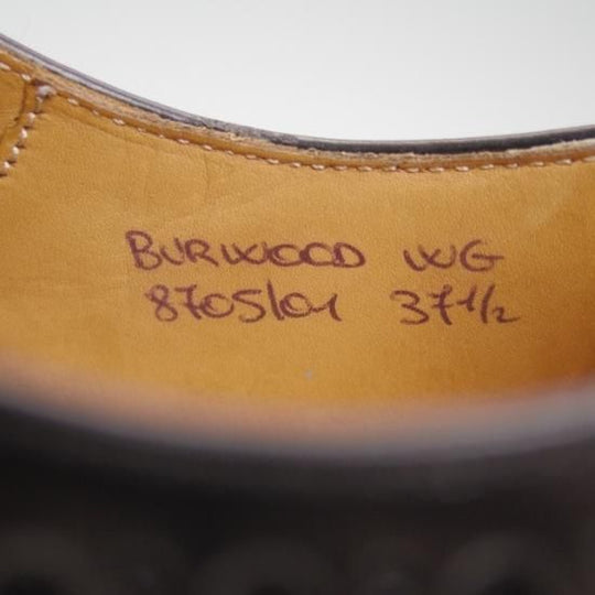 美品★チャーチ(レディース) 24.5cm /SIZE 37.5【★バーウッド/BURWOOD WG/フルブローグ/ウイングチップ】Church's★a941