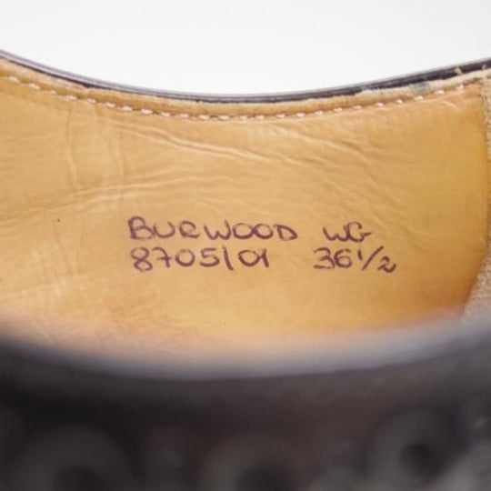 美品★チャーチ(レディース) 23.5cm /SIZE 36.5【★BURWOOD WG/バーウッド/フルブローグ/ウイングチップ】Church's★a943
