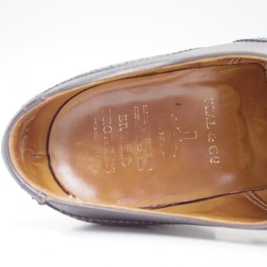 極上★クロケット&ジョーンズ UK7.5/US8E【★ブルックスブラザーズ別注/Peal&co BROOKS BROTHERS/240/フルブローグ】Crockett&Jones★a953