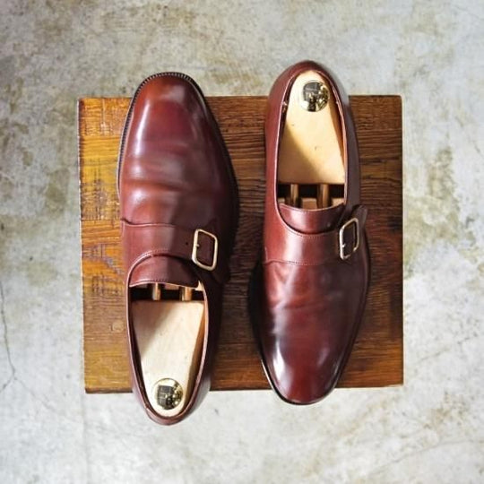 極上★クロケット&ジョーンズ 7E【★ポールセンスコーン別注/Poulsen Skone/モンクストラップ】Crockett&Jones★a955