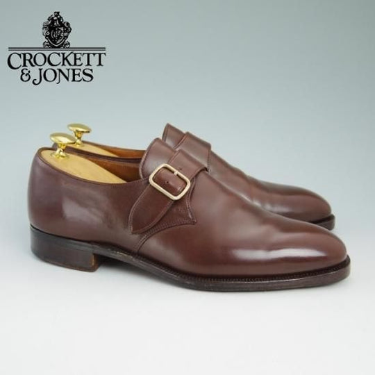 極上★クロケット&ジョーンズ 7E【★ポールセンスコーン別注/Poulsen Skone/モンクストラップ】Crockett&Jones★a955