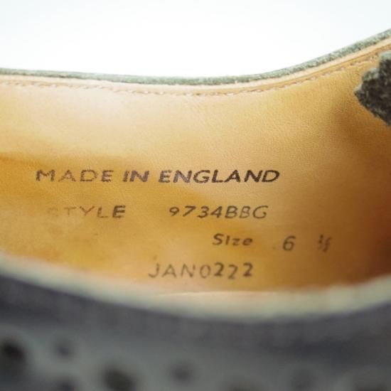 極上★サンダース SIZE 6.5【★ギリーシューズ】9734BBG/Ghillie Brogue/SANDERS★a967