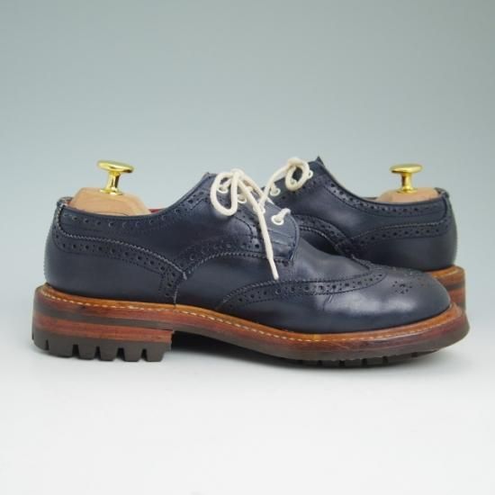 ★トリッカーズ(レディース) SIZE 4【★カントリー短靴/フルブローグ/紺】Tricker's★a968