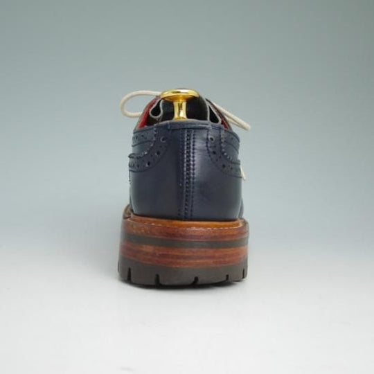 ★トリッカーズ(レディース) SIZE 4【★カントリー短靴/フルブローグ/紺】Tricker's★a968