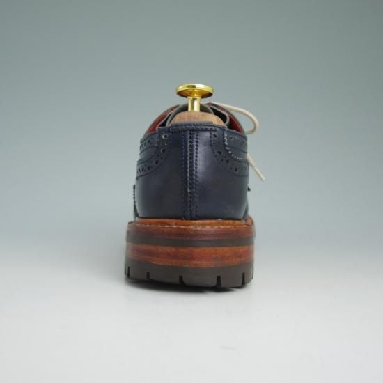 ★トリッカーズ(レディース) SIZE 4【★カントリー短靴/フルブローグ/紺】Tricker's★a968