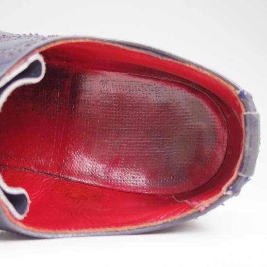 ★トリッカーズ(レディース) SIZE 4【★カントリー短靴/フルブローグ/紺】Tricker's★a968