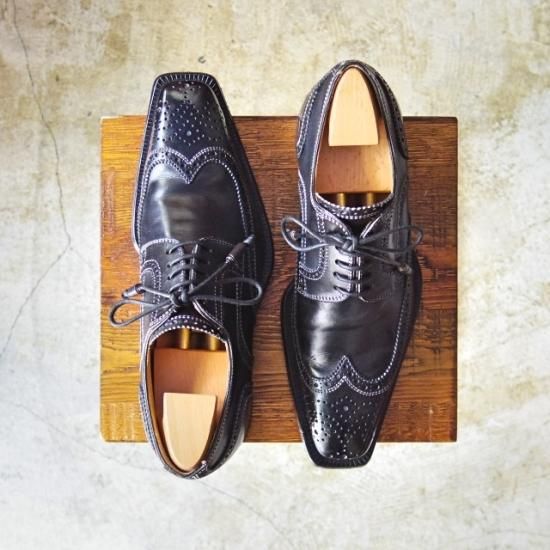 極上★ステファノブランキーニ SIZE 6.5【★ブラックラピド製法】/フルブローグ/0340/ステファノ ブランキーニ/Stefano Branchini★a979