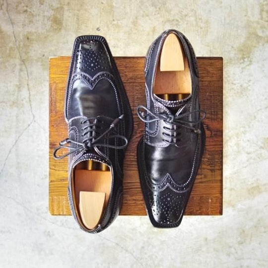 極上★ステファノブランキーニ SIZE 6.5【★ブラックラピド製法】/フルブローグ/0340/ステファノ ブランキーニ/Stefano Branchini★a979