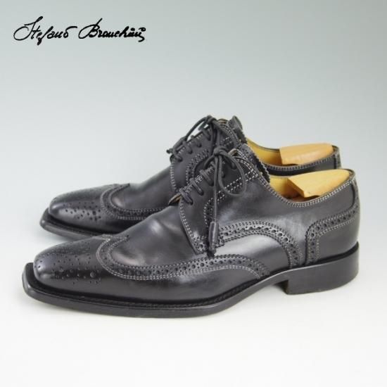 極上★ステファノブランキーニ SIZE 6.5【★ブラックラピド製法】/フルブローグ/0340/ステファノ ブランキーニ/Stefano Branchini★a979