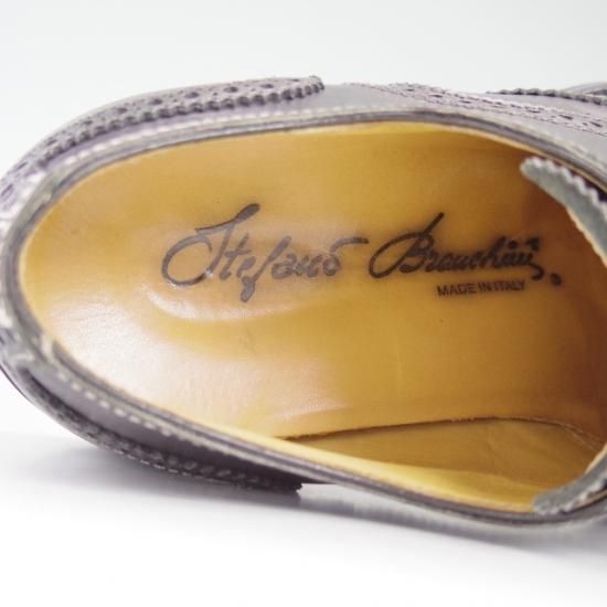 極上★ステファノブランキーニ SIZE 6.5【★ブラックラピド製法】/フルブローグ/0340/ステファノ ブランキーニ/Stefano Branchini★a979