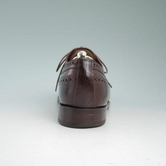 極上★宮城興業 SIZE 7【★超希少!!型押しコードバン】フルブローグ/MIYAGI KOGYO★a983