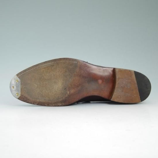 極上★宮城興業 SIZE 7【★超希少!!型押しコードバン】フルブローグ/MIYAGI KOGYO★a983