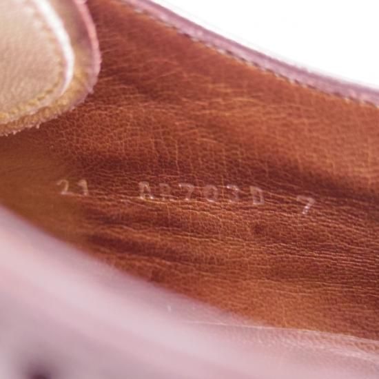 極上★宮城興業 SIZE 7【★超希少!!型押しコードバン】フルブローグ/MIYAGI KOGYO★a983