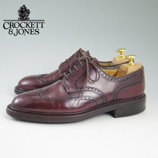 極上★クロケット&ジョーンズ 6.5E【★ダイナイトソール/PEMBROKE/ペンブローク/フルブローグ/325ラスト】Crockett&Jones★a988