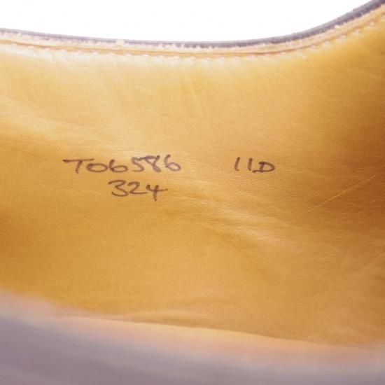 極上★クロケット&ジョーンズ UK10.5/US11D【★ブルックスブラザーズ別注/Peal&co BROOKS BROTHERS/ストレートチップ】Crockett&Jones★a989