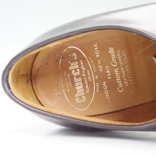 極美品★チャーチ 60F/UK6【★ブックバインダーカーフ/stratton/224ラスト/旧チャーチ/３都市ロゴ/プレーントゥ】Church's★a991