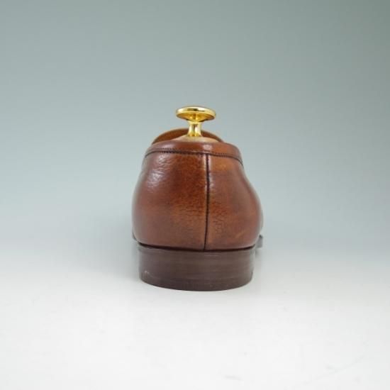 d0303 新品同様 エドワードグリーン スエード コインローファー 7 茶