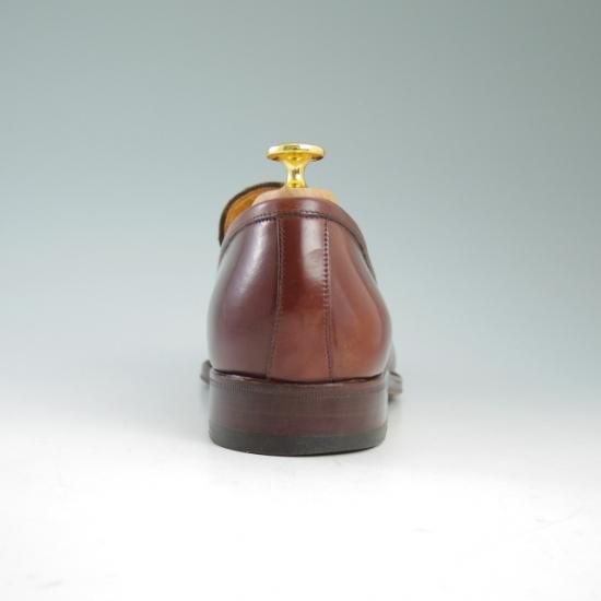 極美品★(伊)タニノクリスチー SIZE 8.5【★コードバン/希少!!マホガニー系カラー】コインローファー/TANINO CRISCI★a998