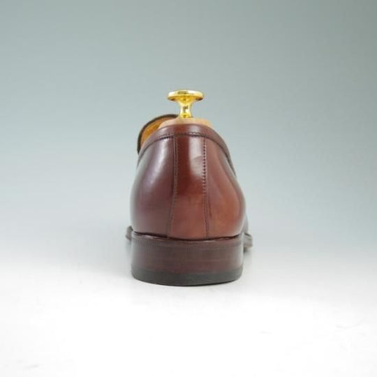 極美品★(伊)タニノクリスチー SIZE 8.5【★コードバン/希少!!マホガニー系カラー】コインローファー/TANINO CRISCI★a998