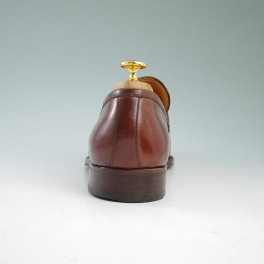 極美品★(伊)タニノクリスチー SIZE 8.5【★コードバン/希少!!マホガニー系カラー】コインローファー/TANINO CRISCI★a998