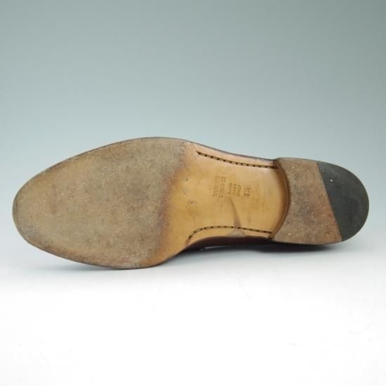 極美品★(伊)タニノクリスチー SIZE 8.5【★コードバン/希少!!マホガニー系カラー】コインローファー/TANINO CRISCI★a998
