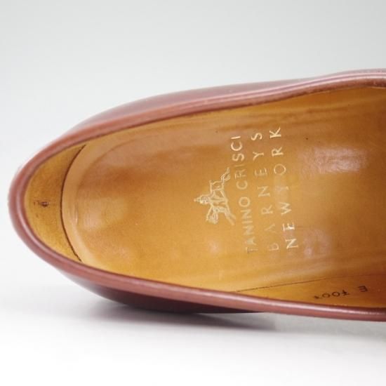 極美品★(伊)タニノクリスチー SIZE 8.5【★コードバン/希少!!マホガニー系カラー】コインローファー/TANINO CRISCI★a998