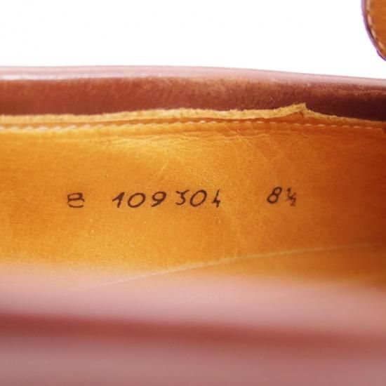 極美品★(伊)タニノクリスチー SIZE 8.5【★コードバン/希少!!マホガニー系カラー】コインローファー/TANINO CRISCI★a998