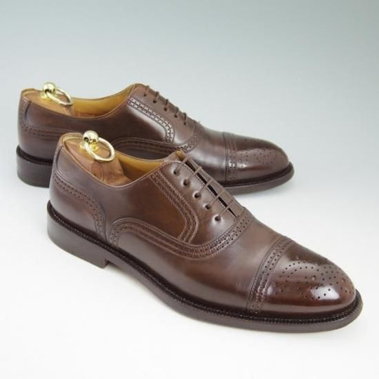 極美品★(伊)タニノクリスチー SIZE 8【★ブラックラピド製法】セミブローグ/TANINO CRISCI★a999