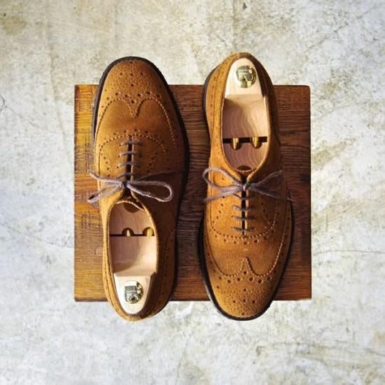 極美品★チャーチ 70F/UK7【★希少!!マラッカ色】フェアフィールド/81ラスト/fairfield/フルブローグ/スエード/Church's★b006