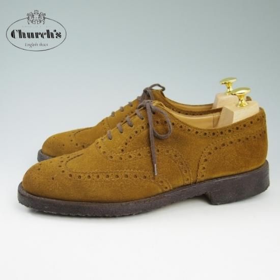 極美品★チャーチ 70F/UK7【★希少!!マラッカ色】フェアフィールド/81ラスト/fairfield/フルブローグ/スエード/Church's★b006