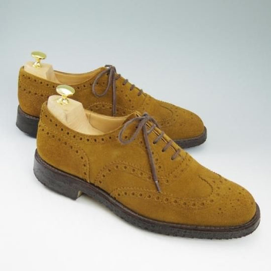 極美品★チャーチ 70F/UK7【★希少!!マラッカ色】フェアフィールド/81ラスト/fairfield/フルブローグ/スエード/Church's★b006