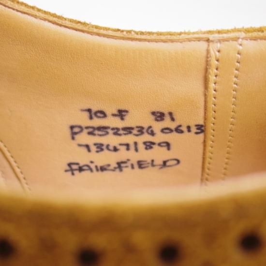 極美品★チャーチ 70F/UK7【★希少!!マラッカ色】フェアフィールド/81ラスト/fairfield/フルブローグ/スエード/Church's★b006