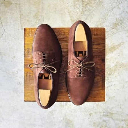 美品★ジョンロブ 5E【★8695ラスト/PIERSON】プレーントゥ/スエード/JOHN LOBB★b008