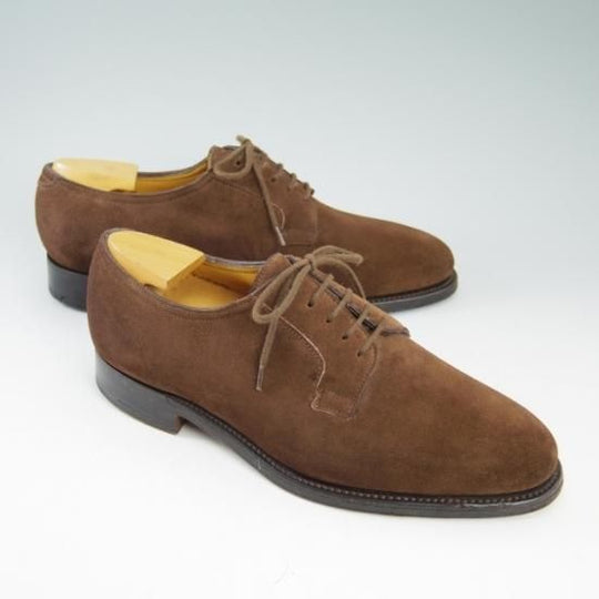 美品★ジョンロブ 5E【★8695ラスト/PIERSON】プレーントゥ/スエード/JOHN LOBB★b008