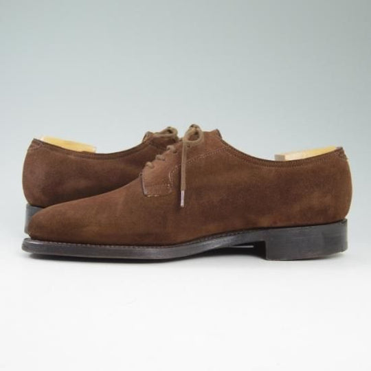 美品★ジョンロブ 5E【★8695ラスト/PIERSON】プレーントゥ/スエード/JOHN LOBB★b008