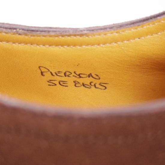美品★ジョンロブ 5E【★8695ラスト/PIERSON】プレーントゥ/スエード/JOHN LOBB★b008